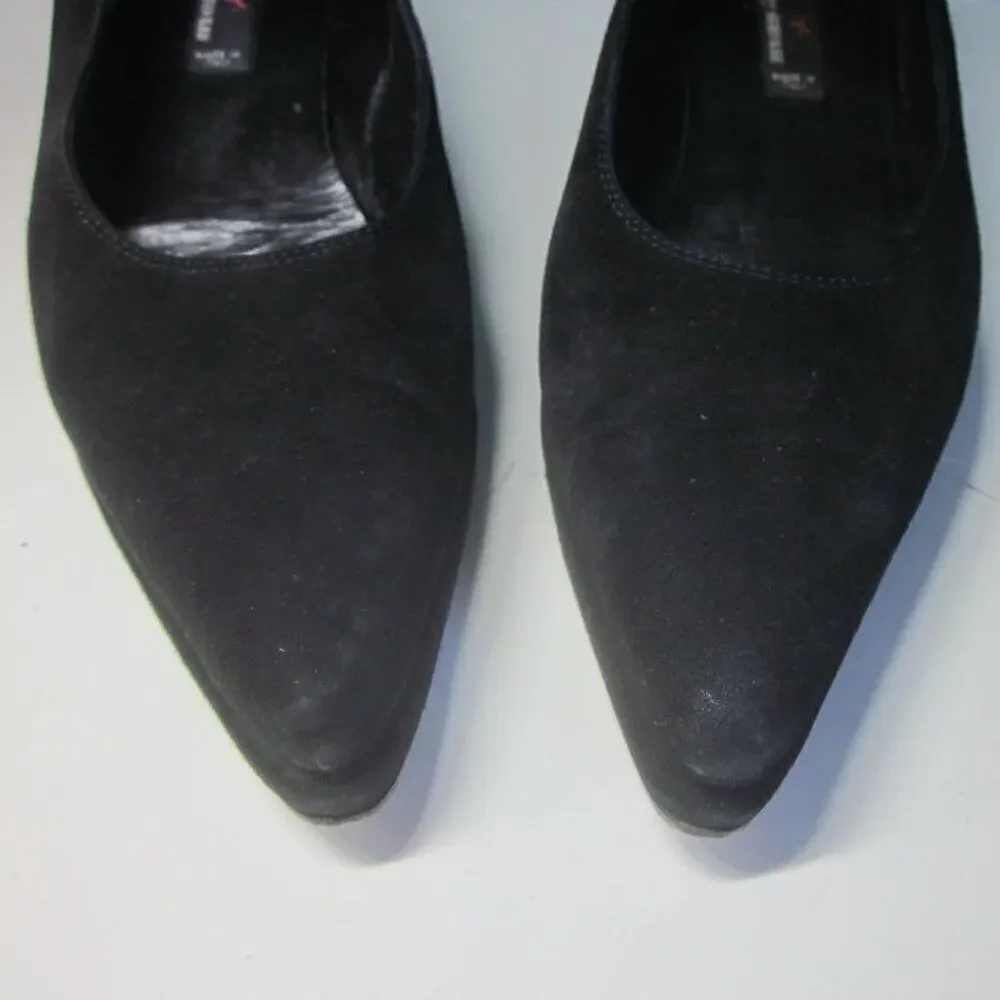 Yoki Suzukee Women's Heels Leather 8 Vintage 90s Office Siren Sculptural Pumps